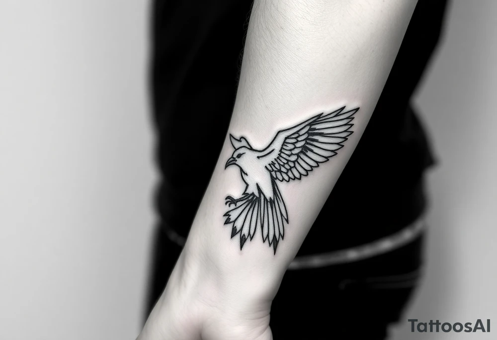 Lynard skynard  free bird tatoo.  With an old school army tatoo feel  location of tatoo will be on right forearm and on to my right hand. tattoo idea