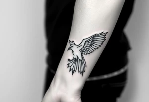 Lynard skynard  free bird tatoo.  With an old school army tatoo feel  location of tatoo will be on right forearm and on to my right hand. tattoo idea