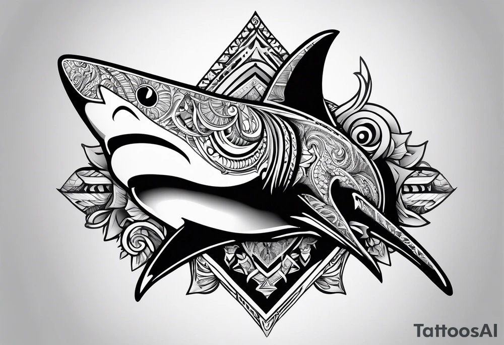 Shark tooth tattoo idea