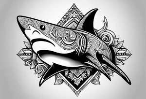 Shark tooth tattoo idea