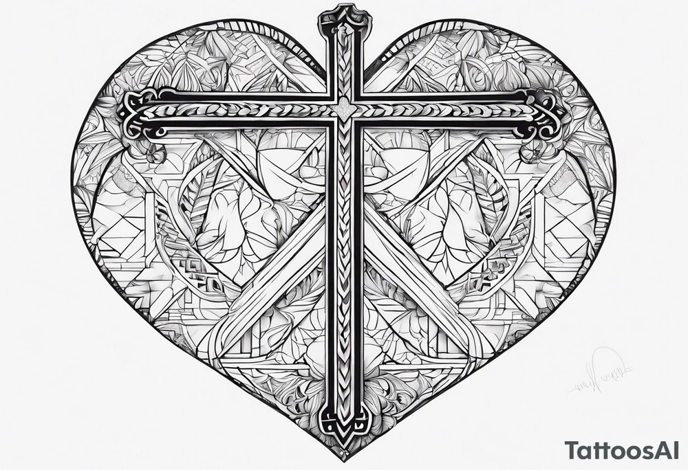 Simple quote that says love yours with a cross incorporated tattoo idea