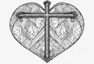 Simple quote that says love yours with a cross incorporated tattoo idea