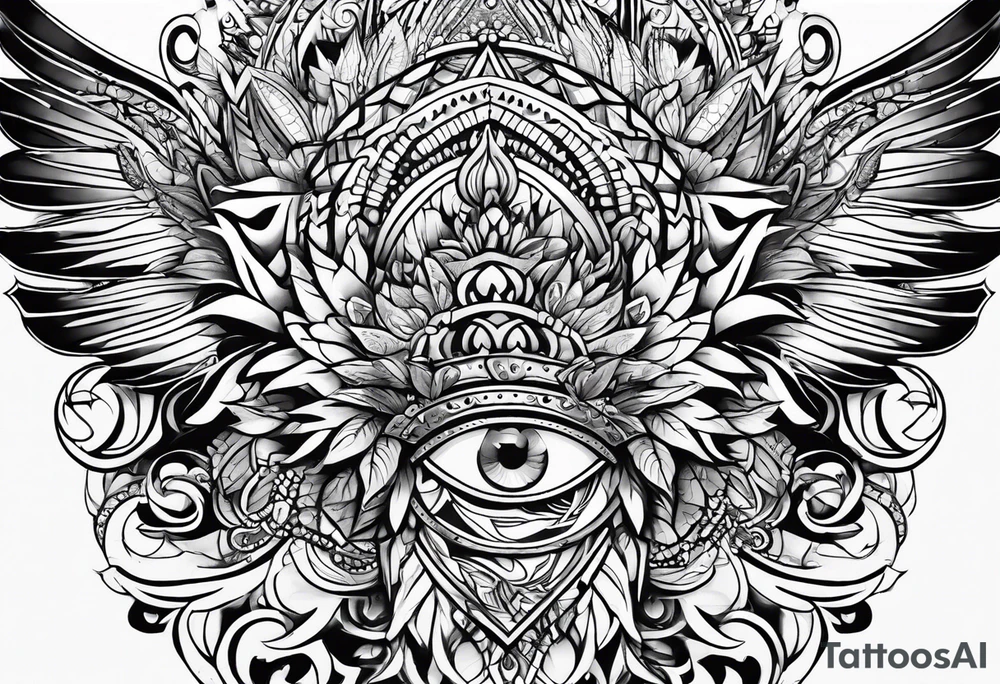 trible sketch tattoo idea