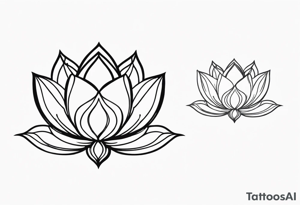 Fleur de lotus tattoo idea