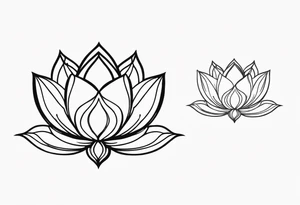 Fleur de lotus tattoo idea