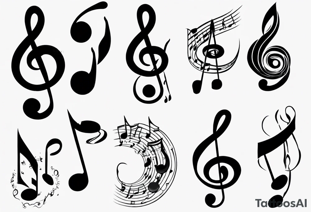 musical note tattoo idea