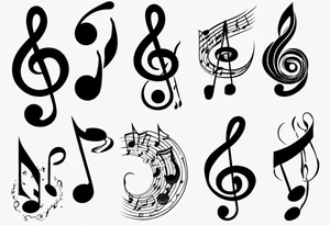 musical note tattoo idea