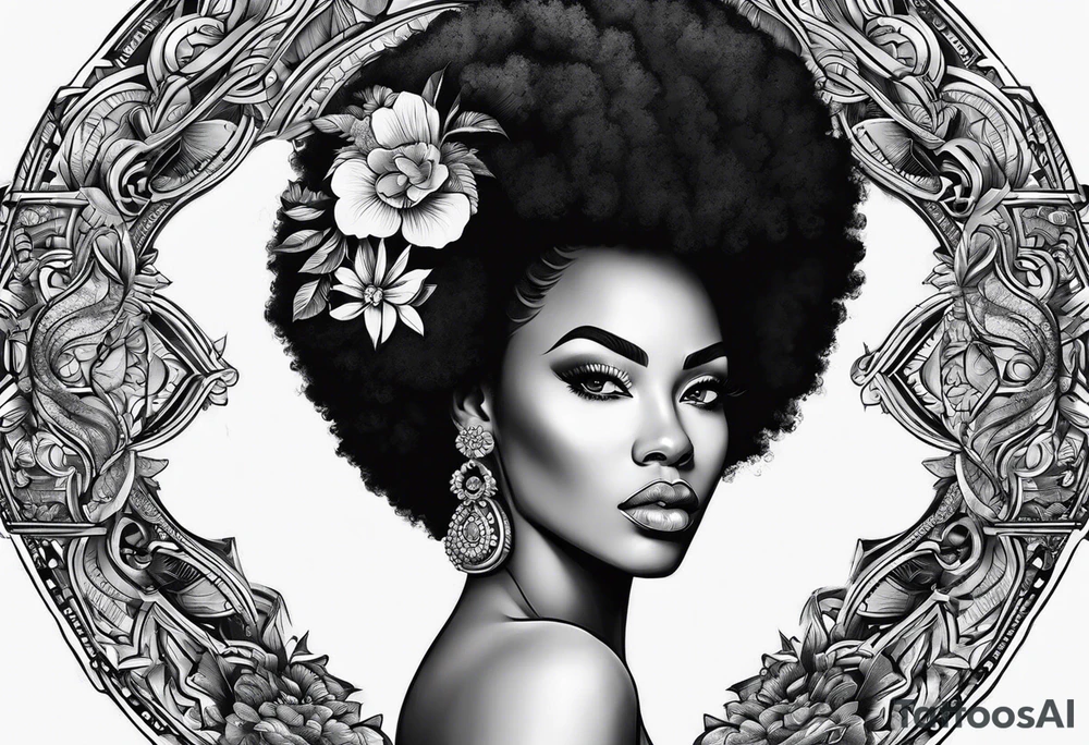 Afro art tattoo idea