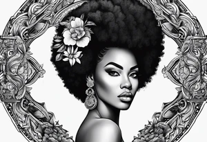 Afro art tattoo idea