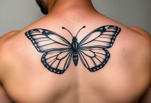 Powerful unique butterfly half women half butterfly with the names Adian &Joziah in it make thier names noticeable tattoo idea