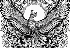 Mythical phoenix, whose body and tail can wind down and cover more of your back. tattoo idea