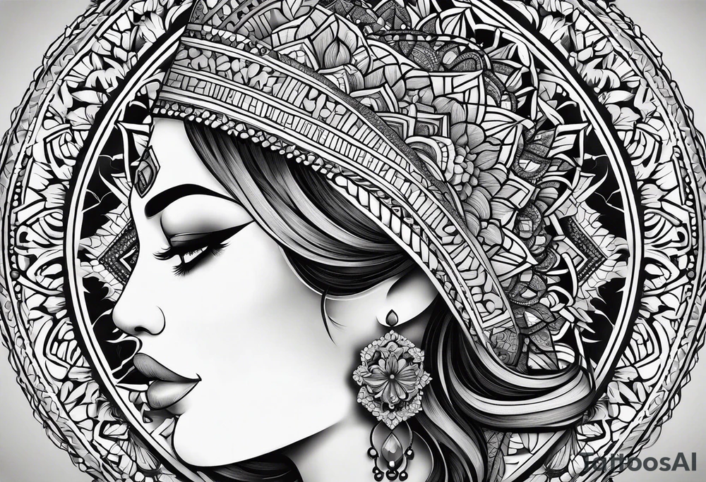 Mandala full arm tattoo idea