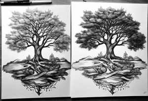A tree that has my familie inistials in it tattoo idea