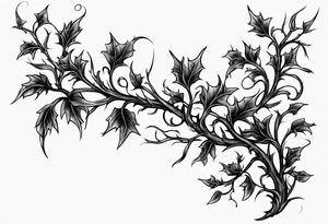 A thorn vine with just thorns on it tattoo idea