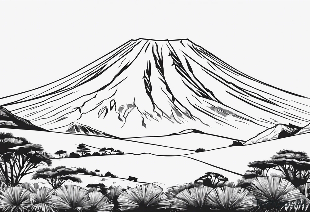 The sign that one can find in the kilimanjaro mountain camps tattoo idea