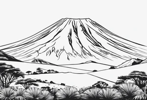 The sign that one can find in the kilimanjaro mountain camps tattoo idea