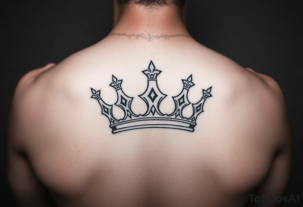 Crown no more pain strength 
Minimalistic fine line tattoo idea