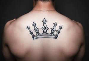 Crown no more pain strength 
Minimalistic fine line tattoo idea