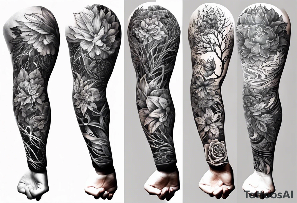 black veins on forearm tattoo idea