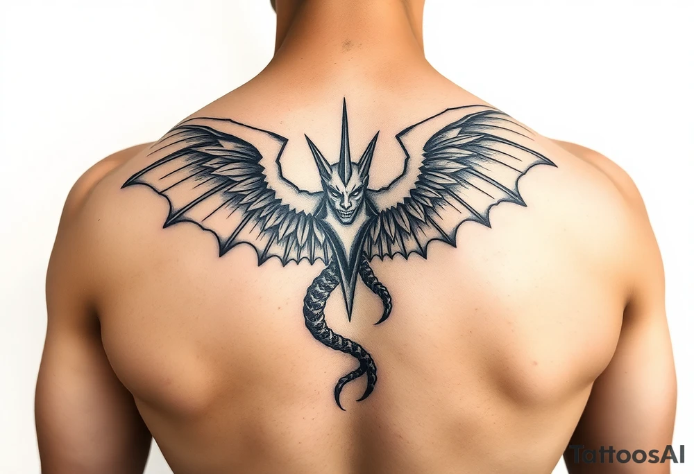 Ángel vs demons tattoo idea