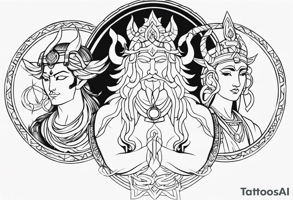 mythological gods tattoo idea