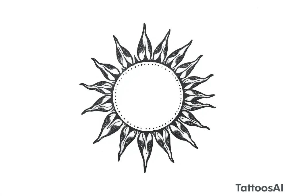 Sun tattoo idea