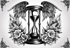 hourglass with wing carpe diem tattoo idea