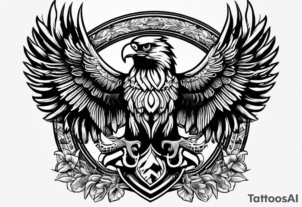 Double headed eagle tattoo idea