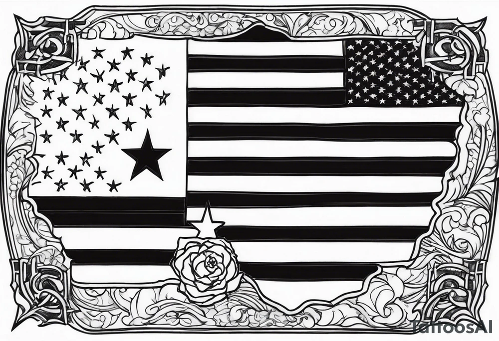 america flag tattoo idea