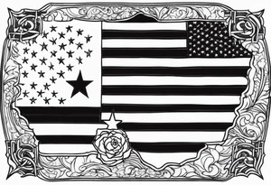 america flag tattoo idea