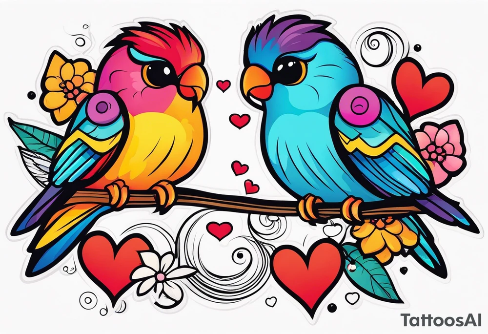 Love birds tattoo idea