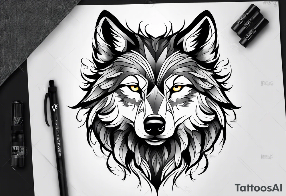 Wolf tattoo idea