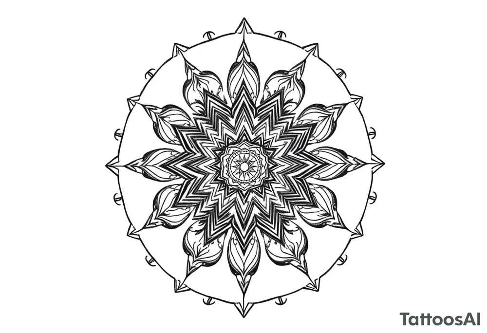 intricate mandala with sacred geometry and cosmic elements tattoo idea intricate mandala with sacred geometry and cosmic elements tattoo idea