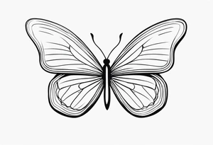 Blume Schmetterling tattoo idea