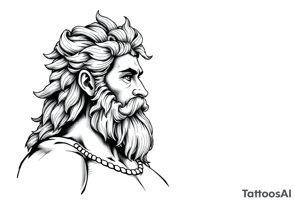 GREEK GOD LOOKING OVER HIS EMPIRE tattoo idea