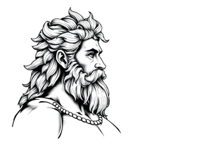 GREEK GOD LOOKING OVER HIS EMPIRE tattoo idea