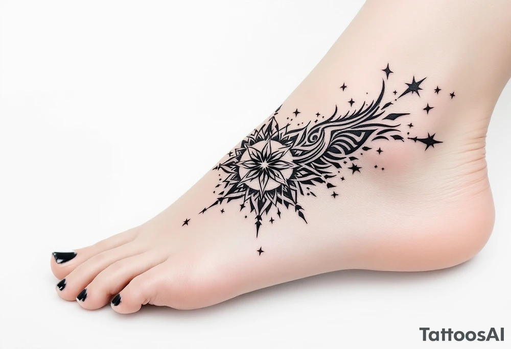 Hand-drawn 29.02.2004 in a faded graphite tone with small stars scattered around it. tattoo idea