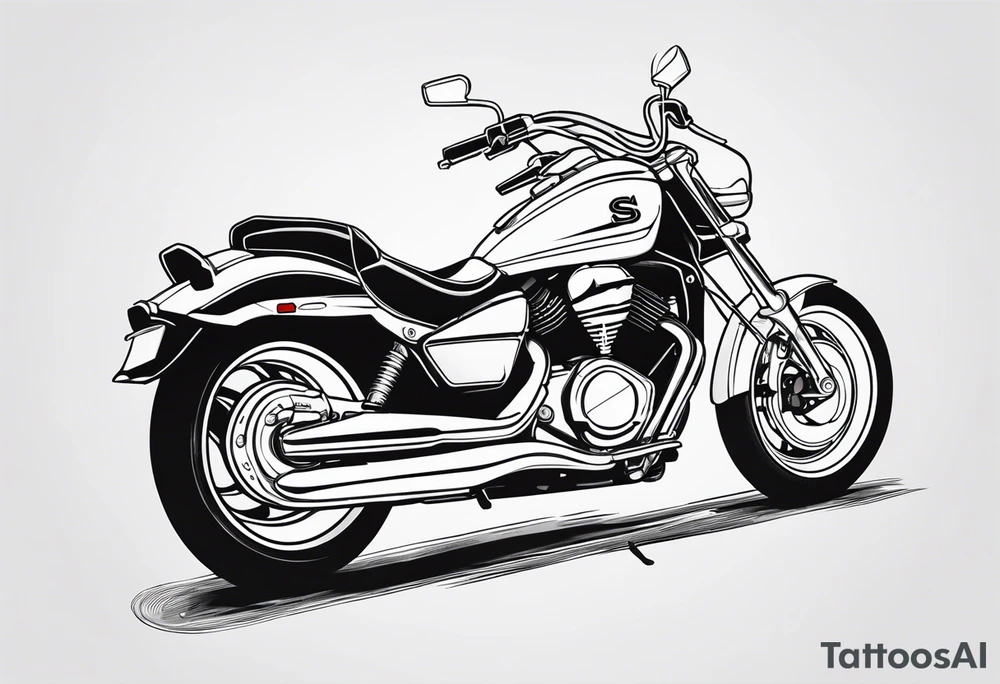 motorcycle suzuki intruder 125cc tattoo idea