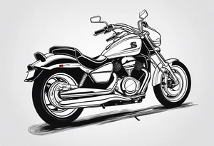 motorcycle suzuki intruder 125cc tattoo idea