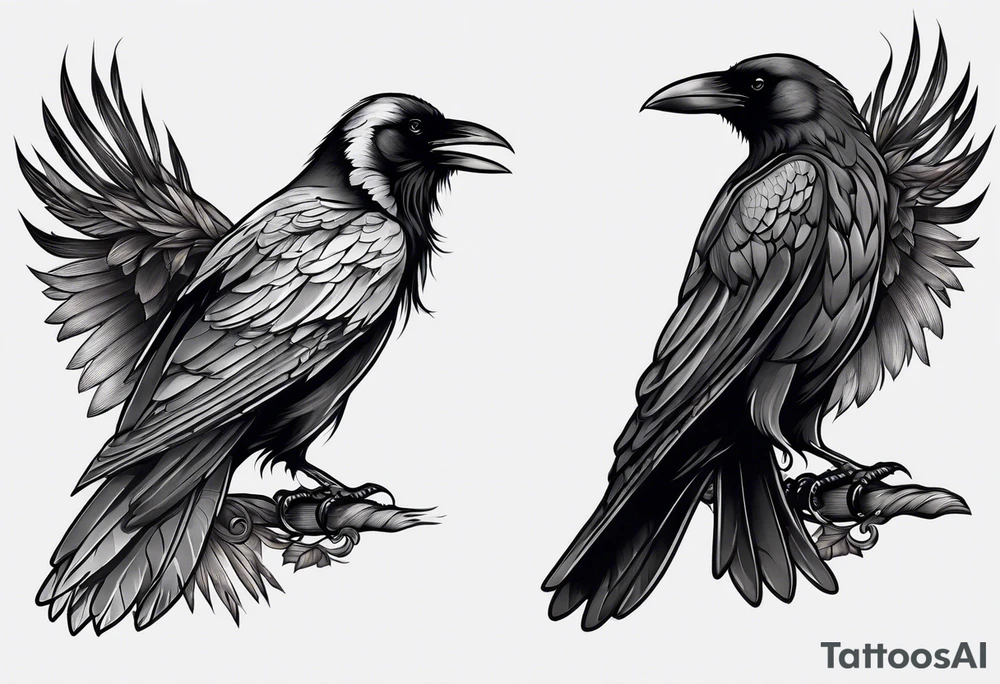 raven tattoo idea