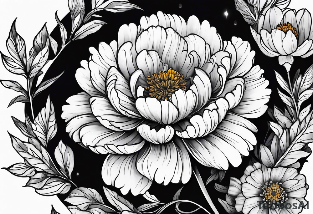 A stemless marigold tattoo idea