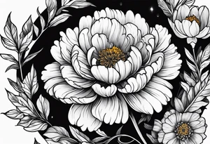 A stemless marigold tattoo idea