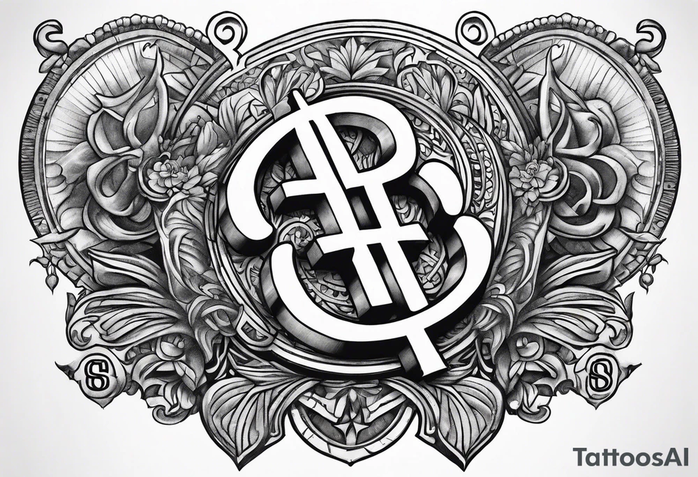 Dollar signs tattoo idea