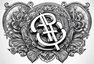Dollar signs tattoo idea