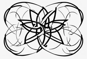 The mathematical 6,1 prime knot  that is cute, shape it like a friendship graph tattoo idea