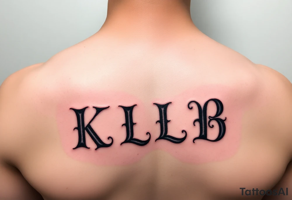 K.L.B tattoo idea