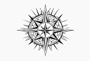 Bold Nautical Star tattoo idea