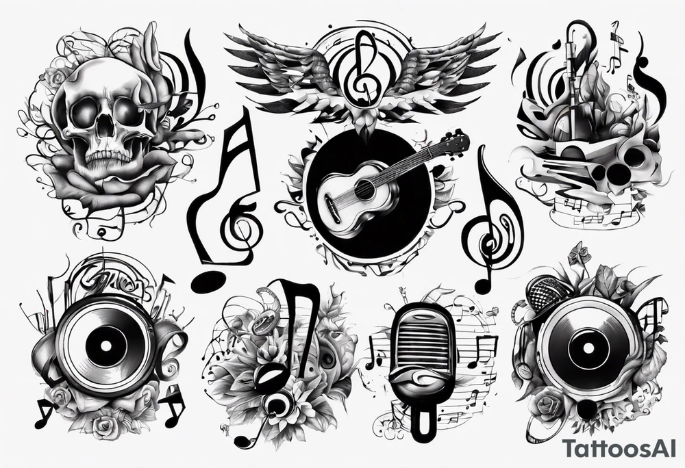 music sound tattoo idea