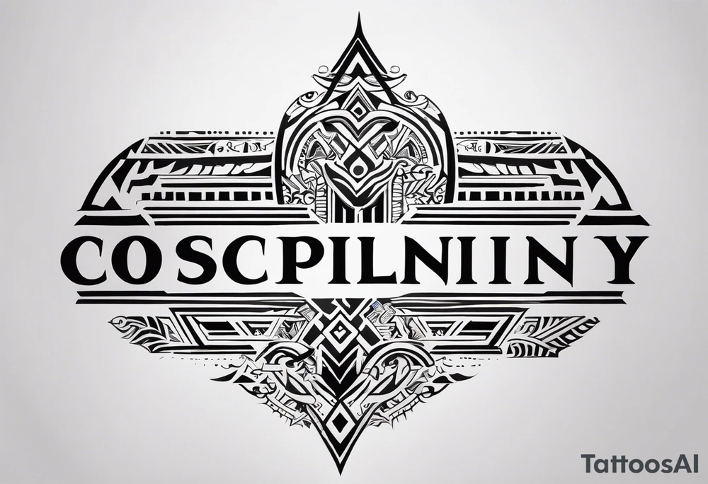 discipline and consistency tribal tattoo idea