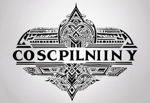 discipline and consistency tribal tattoo idea